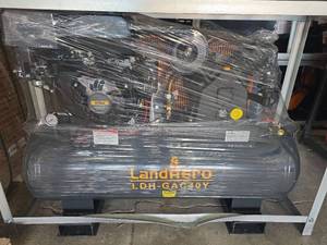 lot 3455 image: LandHero 40-Gallon Gas Air Compressor LDH-GAC40Y