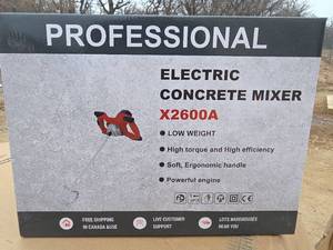 lot 3764 image: Professional Electric Concrete Mixer X2600A