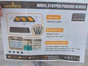 lot 3814 image: Heavy Duty Rubber Wheel Stopper Parking Block