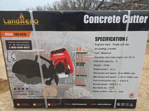 lot 3819 image: LandHero 52cc Concrete Cutter LDH-CC16