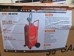 lot 3946 image: LandHonor 30-Gallon Gas Caddy Tank - Model LHR-GCT30
