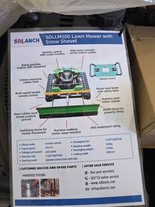 lot 3344 image: SDLLM500 Remote Control Lawn Mower and Snow Shovel