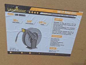 lot 3932 image: Landhonor 65ft Retractable Air Hose Reel LHR-HRM65