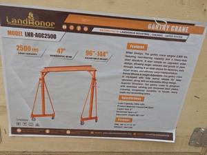 lot 3954 image: LandHonor AGC2500 Heavy Duty Gantry Crane