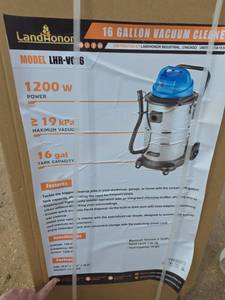 lot 3988 image: LandHonor 16-Gallon Shop Vacuum LHR-VC16