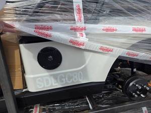 lot 3487 image: SDLANCH GC80 Lifted Golf Cart with Off-Road Package (Assembly Required) White Color