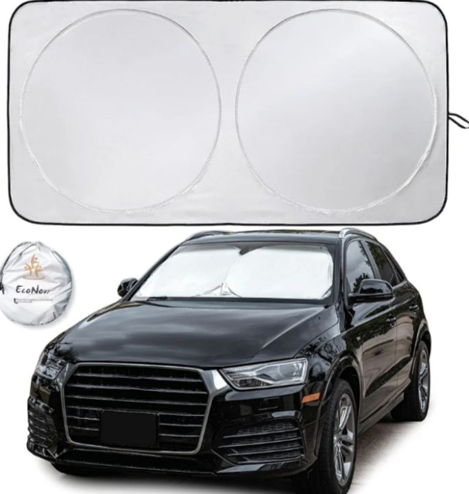 lot 863 image: EcoNour Car Windshield Sun Shade  2025 Upgraded Innovative No-Light-Pass Technology for Maximum Coverage  Foldable Sun Shade Keeps Your Vehicle Cool  Must-Have Car Accessories  Small (59 x 29) DP60