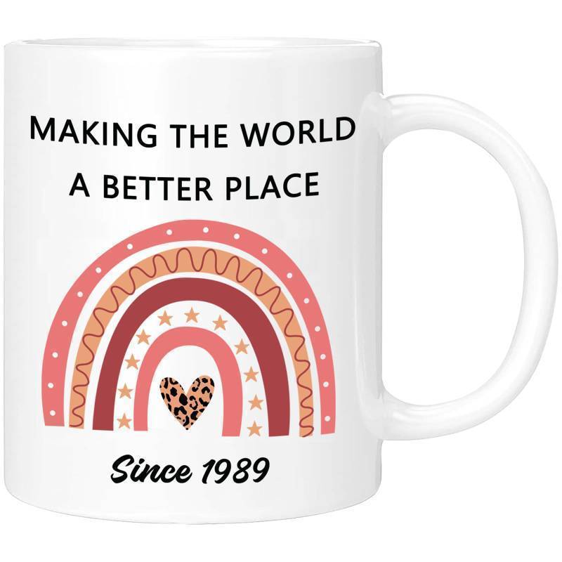 lot 889 image: ERYUWOZA 36th Birthday Gifts Ideas, 36th Birthday Decorations for Her Him Women Men, 1989 Turning 36 Year Old Birthday Coffee Mug Cup, 11oz DP60