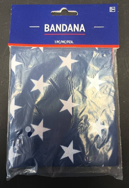lot 383 image: American Flag Stars and Stripes Bandana - 2 Pack