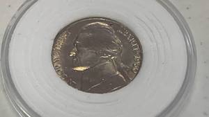 lot 21 image: 1960 Jefferson Nickel Monticello five-cent coin BU Brilliant Uncirculated in protective case
