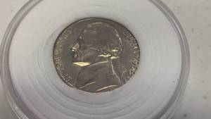 lot 22 image: 1968-S Jefferson Nickel Monticello five-cent coin BU Brilliant Uncirculated in protective case