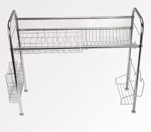 lot 30 image: Dry Dish Rack Over Sink Dish Drying Rack Kitchen Storage Countertop Organizer Kitchen Organizer 36x11x24 inches used