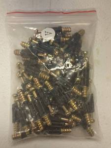 lot 313 image: Brass Drawer Pull Screws with Anchors