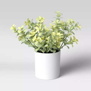lot 334 image: 9  x 6  Artificial Boxwood Arrangement - Threshold�� set of two.