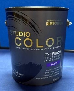 Studio Color Exterior Satin Paint - Medium Tint Base- 1 gallon. Not colored yet.