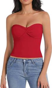 Tube Tops for Women Twist Knot Bandeau Y2K