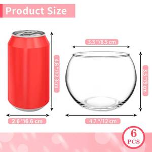 lot 25608 image: PINIWON 2 Pack Clear Round Glass Vases, 4.7 W x 3.5 H, Bubble Bowl Flower Vase for Table Centerpieces, Candle Holders for Wedding Event Home Decor - Retail $30