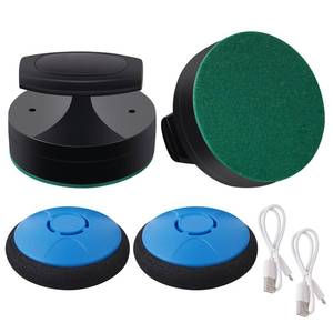 lot 25610 image: Rechargeable Floating Air Hockey Pucks and Paddles, Electric Air Hockey Set for Any Flat Surface, Portable Indoor Game Gift with 2 USB Charging Cable (2 Pushers, 2 Pucks) - Retail $26