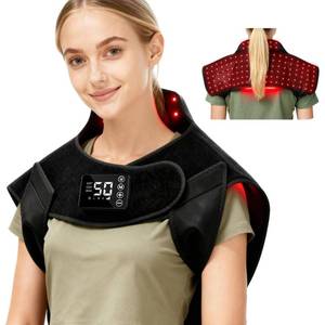 lot 25632 image: Red Light Therapy for Neck Shoulder,Rechargeable Infrared Light Therapy Device for Body with Massage and Timer,Wearable 660nm&850nm Red Light Therapy Wrap Pads for Body at Home 150 Lights - Retail $60