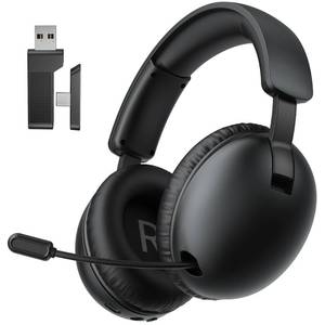 lot 25633 image: OPUTIK Wireless Gaming Headset with Mic for PC PS4 PS5 Switch 2, 2.4GhzBluetooth Gamer Headphones with Microphone for PlayStation 4 5 - Retail $21