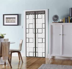 lot 25662 image: Insulated Door Curtain Magnetic Thermal - 36x82 inch Insulated Door Cover for Winter Doorways Keep ColdHeat Out Stop Wind Self-Closing for Air Conditioner Room, Kitchen, Bedroom, Back Door, Living - Retail $23
