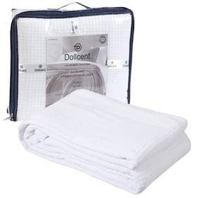 lot 25677 image: DOLLCENT 100% Cotton King Size Blanket for Bed, Premium Soft Combed Lightweight Blankets, Washed Breathable Cozy Bed Throw Blanket, White King Cotton Blankets for All Season White (108x90) - Retail $40