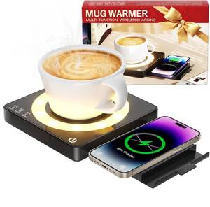lot 25678 image: WHOLEV Coffee Mug Warmer, Smart Mug Warmer, 15W Wireless Phone Charging, 3 Heat Settings Temperature Controlled, 8H Auto Off, Candle Warmer, Safe for Heating Coffee, Beverage, Milk, Tea - Retail $26