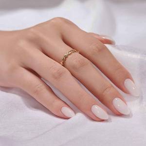 lot 29897 image: BTArtbox White Press On Nails Short - Soft Gel Press on Nails Almond, White Glue on Nails with Nail Glue, Reusable Stick on Nails in 16 Sizes, Cream Puff - Retail $12
