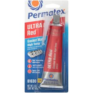 lot 29899 image: Permatex 81630 Ultra Red High Temperature Gasket Maker, 3 oz - Retail $8