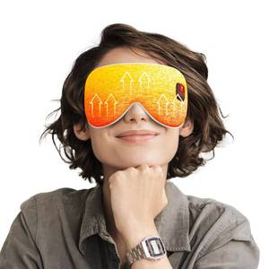 lot 29903 image: Rythboom 2025 Upgrade Heated Eye Mask, Cordless Warm Compresses for Dry Eyes, 3 Heat Levels, Graphene Material, 15 Uses, 1500mAh Rechargeable Battery, Washable Eye Heating Pad for Sleeping, Travel - Retail $28
