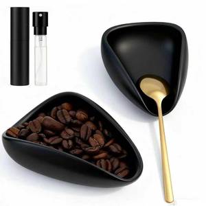lot 29929 image: Ceramic Coffee Bean Dosing Cup  Sprayer Gift Set, Spoon Rest, Mini Coffee Spoon Holder for Tea Spoons Stirrers, Coffee Station Decor, Espresso Coffee Bar Accessories & Essentials - Retail $7