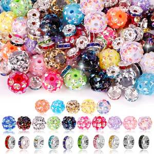 lot 29930 image: 250 Pcs Beads for Pens, Focal Beads for Beadable Pens, Rhinestone Bead for Beaded Pen, Spacer Bead Keychains Bracelets Crafts - Retail $47