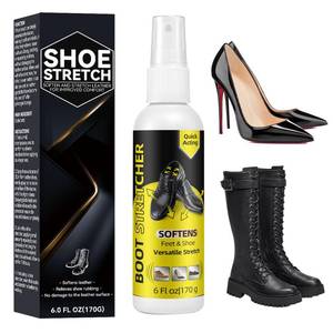 lot 29955 image: Shoe Stretch Spray, Premium Shoe Stretcher Relieve Tight Fit, Wide Feet, Professional Boot Stretcher Spray for Leather, Boot, High Heel, Canvas, Ideal for Valentines Day Gifts for Women & Men - Retail $11
