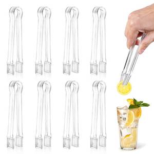 lot 39917 image: Ninsula Plastic Serving Tongs, 6.3 Inches Disposable Clear Tongs, Kitchen Small Serving Utensil Tongs for Party Catering Buffet Bakery Salad Cookies Ice - Retail $7