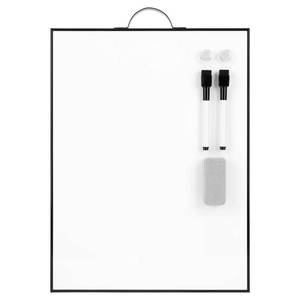 lot 39932 image: TSJ OFFICE Small White Board - 16 X 12 Portable Black Aluminum Framed Whiteboard, Magnetic Dry Erase Board with a Handle, to Do List Notepad for Office, Home, School - Retail $20