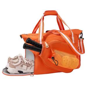 lot 48828 image: ROYAL MOUNTAIN Pickleball Bag For Women Men, Pickleball Tote Bag With Shoe Compartment, Pickle Ball Bags with Paddle-Pocket,Ball Mesh Pocket and Adjustable Shoulder Strap (Orange) - Retail $36