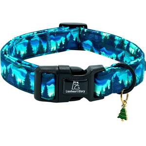 lot 51658 image: Lionheart glory Dog Collar Green Cute Collar for Small Dogs Spring Summer Female or Male Collars Pets Gift Adjustable Heavy-Duty Pet Collars - Retail $11