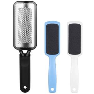 lot 51660 image: 3 Pieces Colossal Foot Files Kit Foot Scrubber Foot Rasp and Double-Sided Heel Files Pedicure Tools Callus Remover Stainless Steel Feet Scraper Foot Grater for Dead Skin - Retail $7