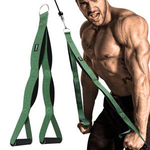 lot 51675 image: Tricep Rope Cable Attachment Handles, Tricep Pull Down Attachment for Cable Machine, 3 Lengths Tricep Rope for Face Pull, Push Down, Tricep Extension, Cable Rope Attachment for Gym Home Workout - Retail $19