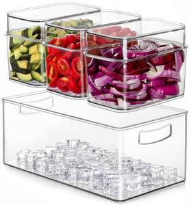 lot 55209 image: Hudgan Large Taco Bar Serving Set for Party with 3 Separate Containers, Mimosa Bar Accessories with Lids, Chilled Condiment Caddy Organizer for Salad, Fruit, Party Garnish - Retail $25