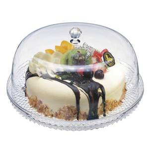 lot 55220 image: Amazing Abby - Kate - 12-Inch Acrylic Cake Plate with Dome, Plastic Cake Stand with Cover, Serving Platter with Lid, BPA-Free and Shatter-Proof, Perfect for Display, Party, Entertaining, and More - Retail $45