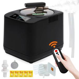 lot 55235 image: Portable Sauna Steamer Machine with Remote Control, 3L 1200W Upgrated Steam Generator for Sauna, 9 Levels, 120 MIN Timer, for Home Spa Sauna Accessories - Retail $50