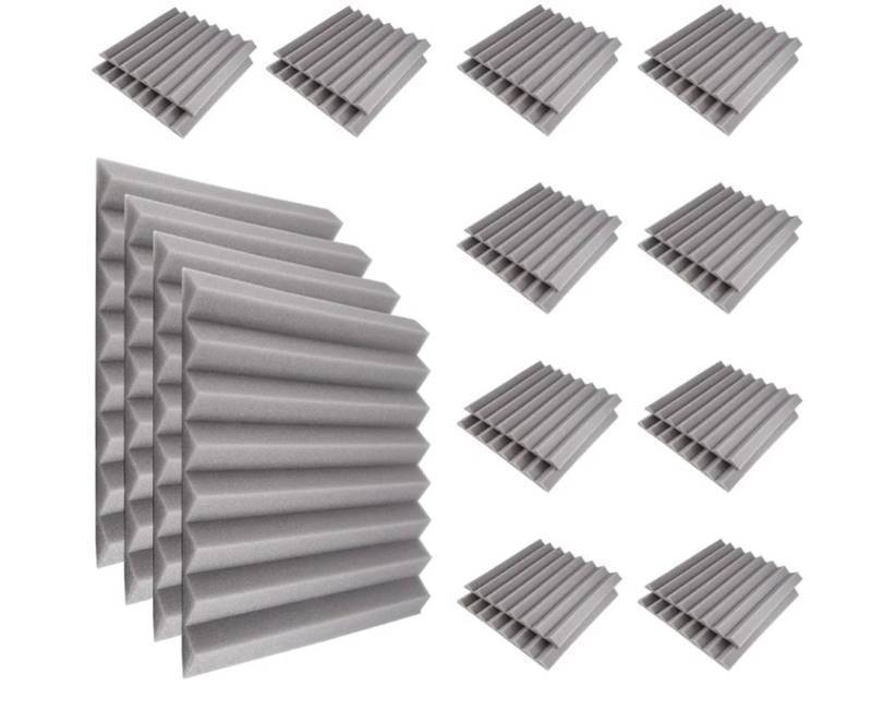 lot 48200 image: Acoustic Foam Panel Set - Studio Sound Treatment 12x12x1