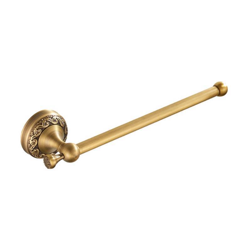 lot 22908 image: Wall Mounted Bathroom Towel Holder, Bath Towel Hanger Antique Brass Pattern Carving,Brushed Bronze