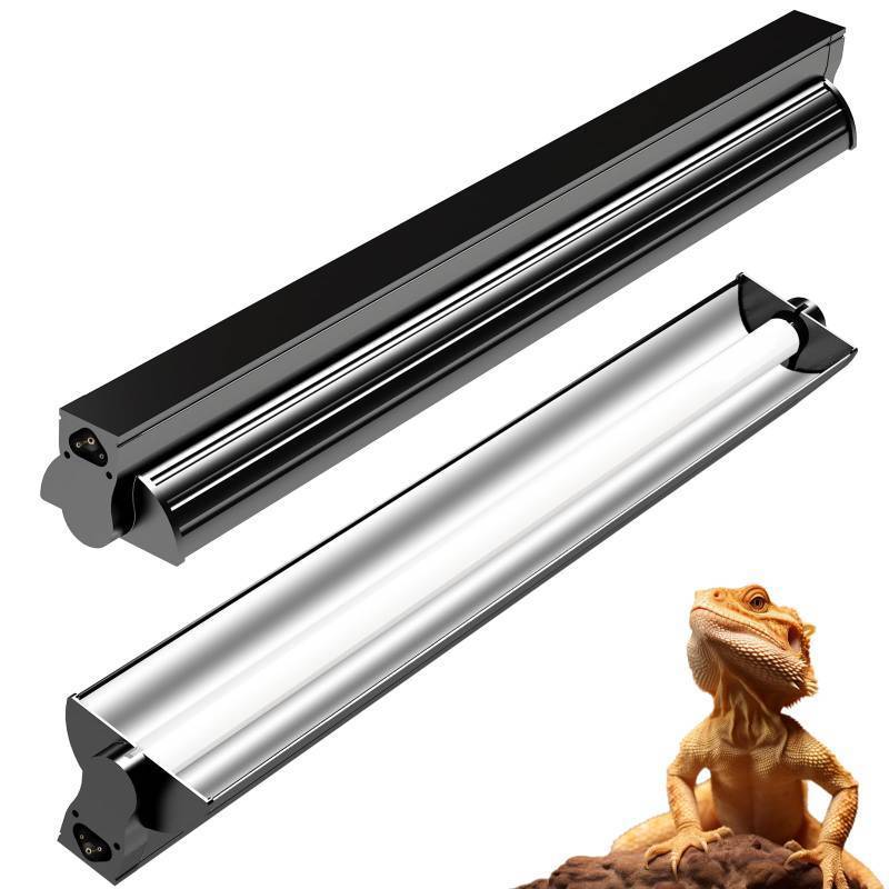 lot 39526 image: REPTIDLDB 8W T5 10.0 UVB Reptile Light Fixture 12 inch High Output UVA UVB Light for Bearded Dragons, Turtles & Snakes Compact UVB Lamp for Desert & Tropical Reptiles UVB 10.0-Desert, 12INCH-8W
