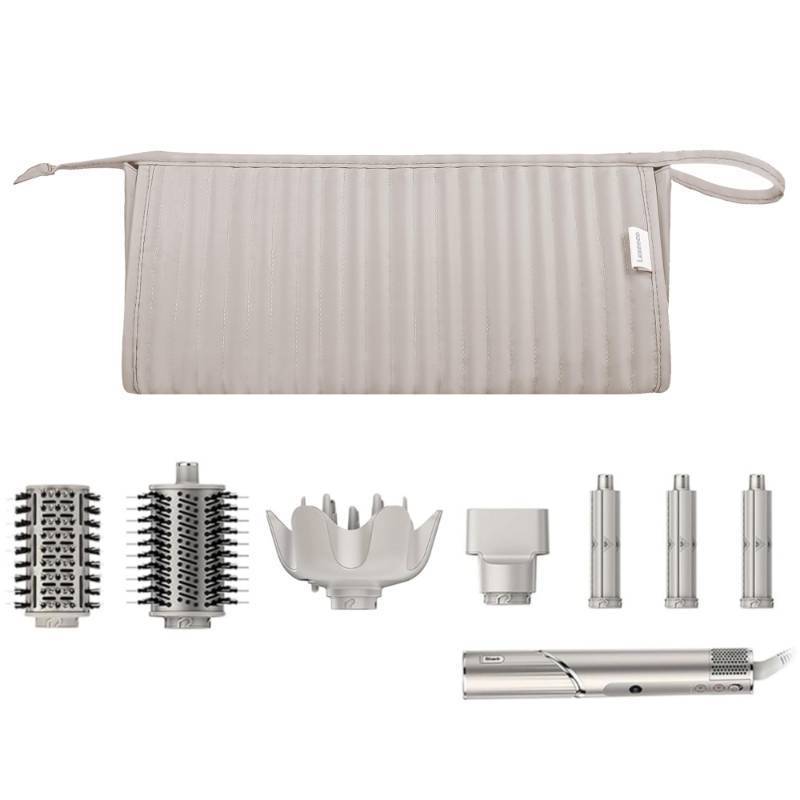 lot 48147 image: Lexeeco Dy son Air wrap Travel Case Hair Tools Travel Bag for Shark Flexstyle Carrying Case Portable Shark Hair Dryer Revlon Flat Curling Iron Organizer (Camel)