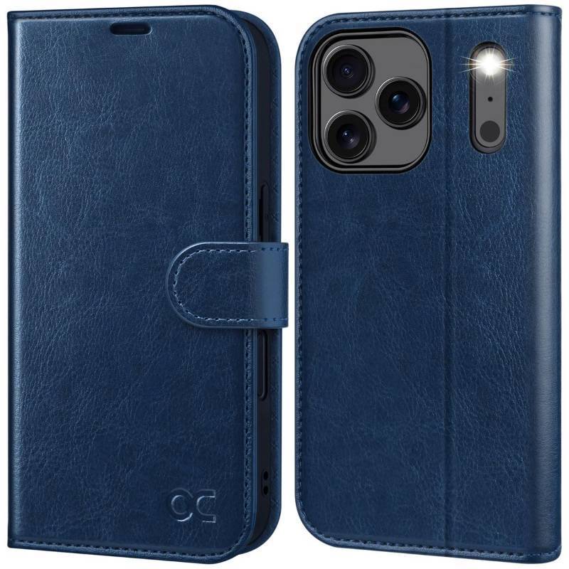 lot 54970 image: OCASE Compatible with iPhone 17 Pro Wallet Case, PU Leather Flip Folio Case with Card Holders RFID Blocking Kickstand Shockproof TPU Inner Shell Phone Cover 6.3 Inch 2025, Turquoise