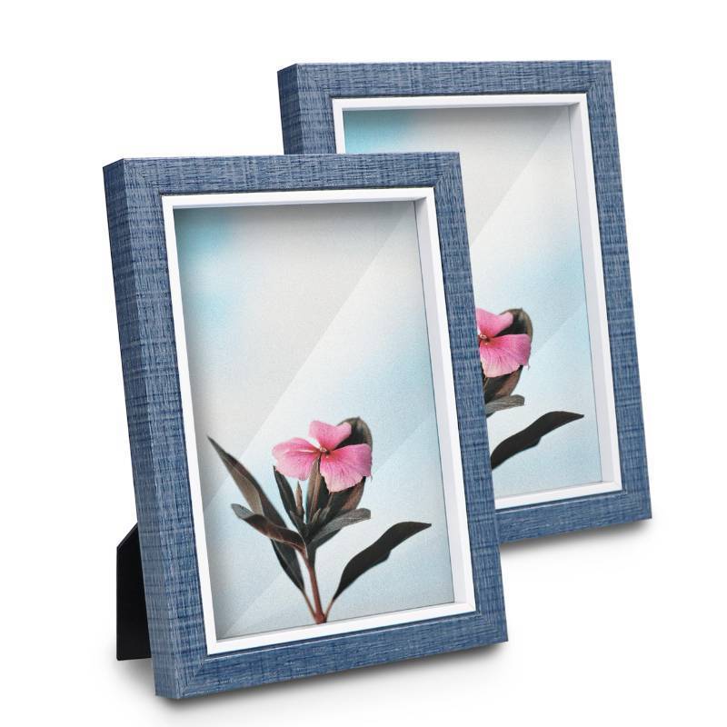 lot 48332 image: Shampsen Picture Frames 5x7 Navy Blue Picture Frames Set of 2 for Wall and Tabletop Home Decor Gift for Birthday, Anniversary, Mothers Day