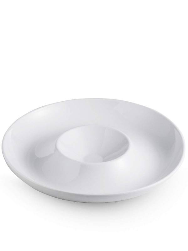 lot 48363 image: LAUCHUH Porcelain Chip and Dip Serving Divided Serving Tray Appetizers and Cheeses Serving Platter Compartment Dish for Thanksgiving, Christmas, Snack, Fruit, Veggies, Candy, 12-inch Set of 1