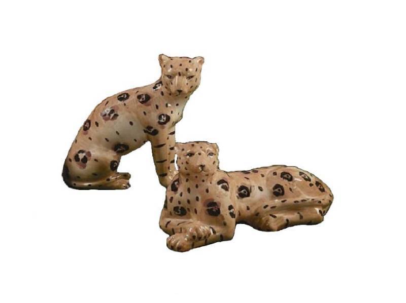 lot 48365 image: Leopard Exotic Jungle Ceramic 3D Salt and Pepper Shaker Set